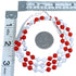Howlite And Coral Sterling Silver Southwestern Bead Necklace RX114270